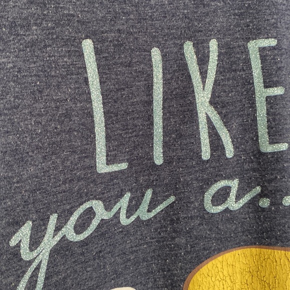 Ardene blue medium short sleeve tee. “I love you a waffle lot”😊❤️ - Picture 6 of 8